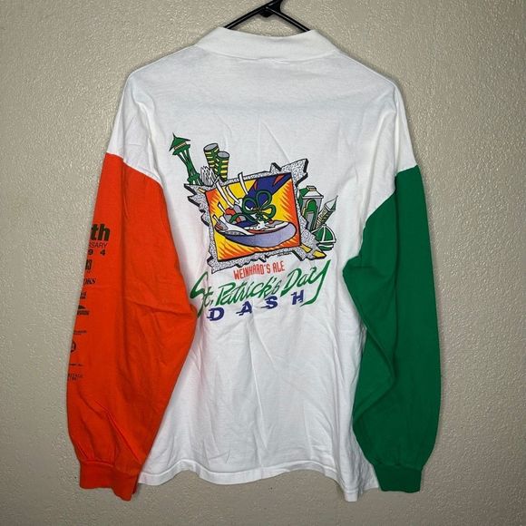 Vintage 90s St Patrick’s Day Running Marathon Shirt XL - Picture 4 of 8